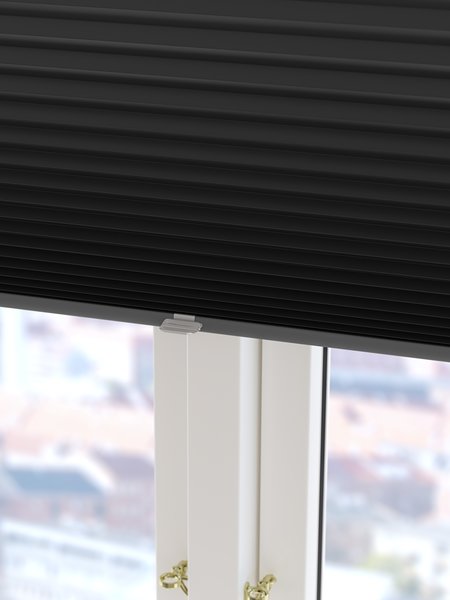 Plisségardin mørklægning FYN 80x160cm sort trådløst