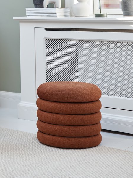 Pouffe DALENE D45 w/storage terracotta fabric