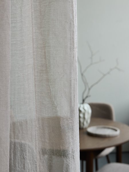 Curtain BOLMEN 1x140x300 crinkle warm grey