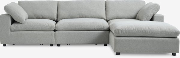 Modular sofa LUNDBY chaise longue sand fabric