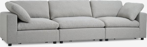 Modular sofa LUNDBY 3 seater sand fabric