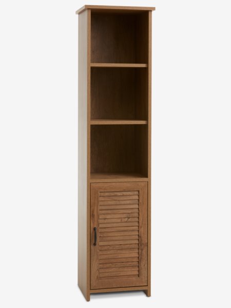 Bookcase MANDERUP 1 door 3+1 shelves wild oak colour
