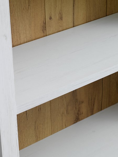 Bookcase MARKSKEL 2 drawers white/oak colour