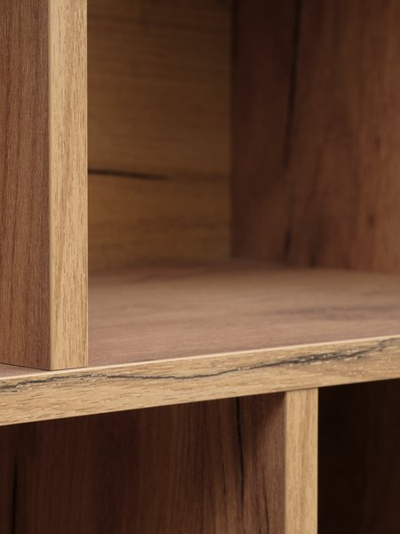 Bookcase MOSBJERG 10 shelves oak colour