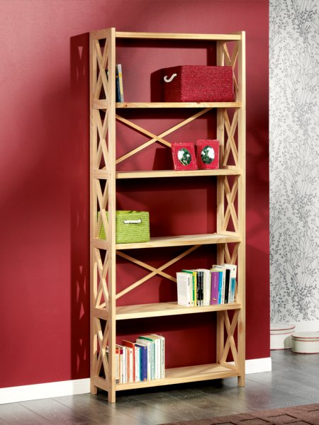 Libreria FARUP 80cm 6 ripiani pino