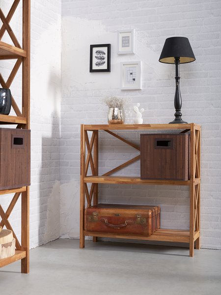 Étagère JANNERUP 3 tablettes larges coloris chêne