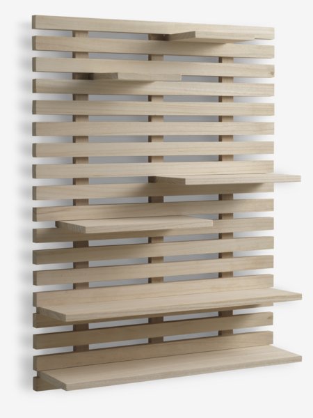 Wall shelf KETTINGE 6 shelves natural