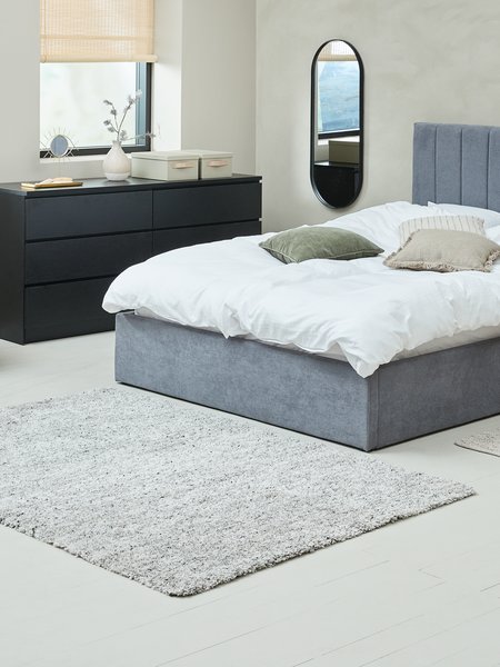 Bed frame HASLEV King dark grey