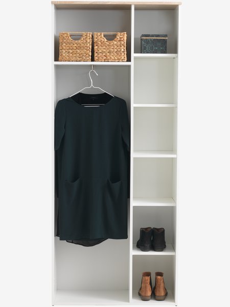 Hallway unit BELLE 2 doors white/light oak colour