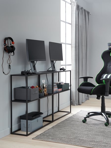 Chaise gaming LAMDRUP noir/vert