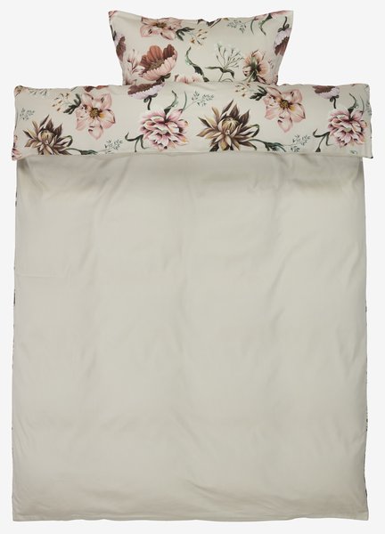 Parure de lit en satin ESTHER 160x210 naturel