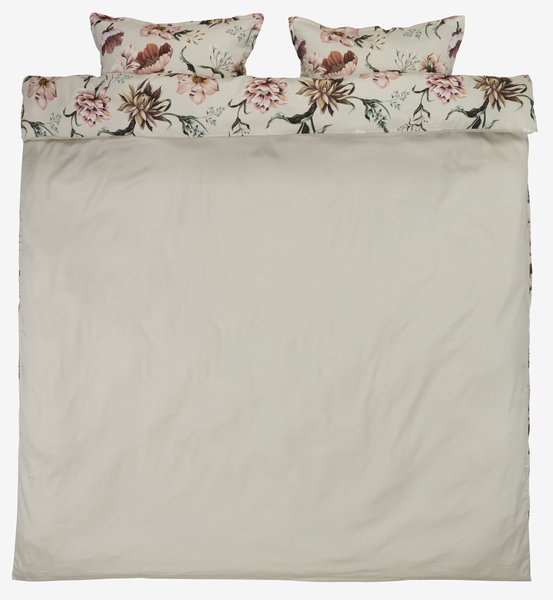 Sateen duvet cover set ESTHER King natural