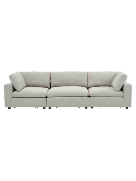 Modular sofa LUNDBY 3 seater sand fabric