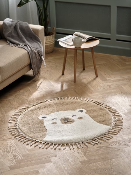 Tæppe TURT Ø90 beige