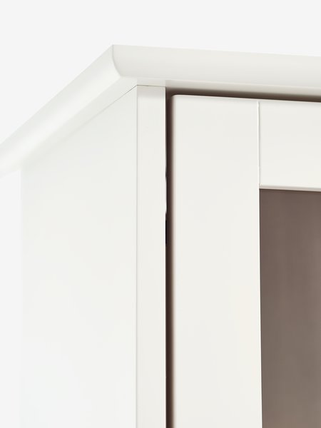 Display cabinet KIRKEBY 2 doors white/warm oak colour