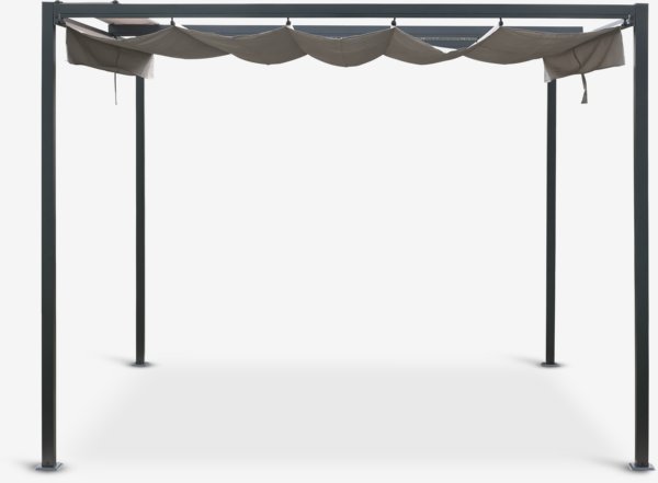 Pergola HJORTEMOSE B3xL3xH2,3m ljusgrå