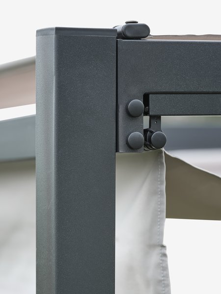 Pergola HJORTEMOSE P3xL3xH2,3 m grigio chiaro