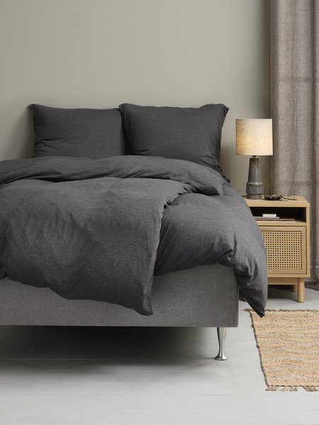 Completo copripiumino JANE Jersey 160x210 cm grigio scuro