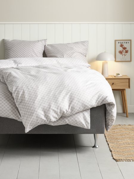Juego funda nórdica milrayas BEATE 155x220 gris