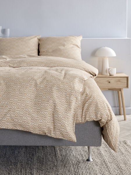 Saten nevresim seti TESSA 140x200 latte