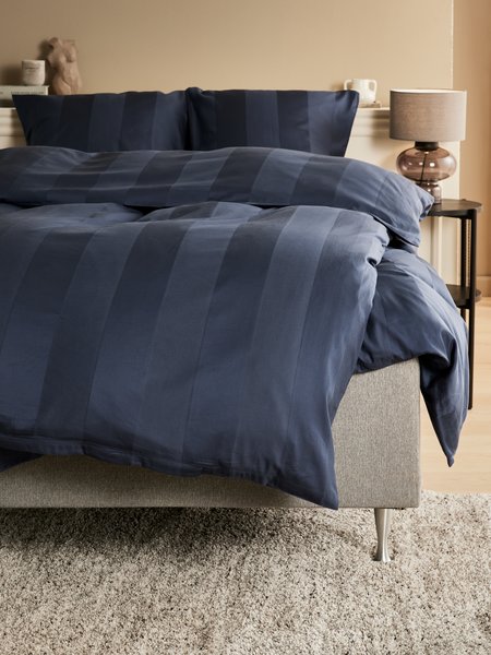 Sengetøj BARBO satin 140x220 mørkeblå