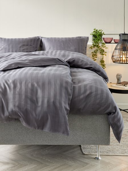 Sateen duvet cover set NELL Single anthracite