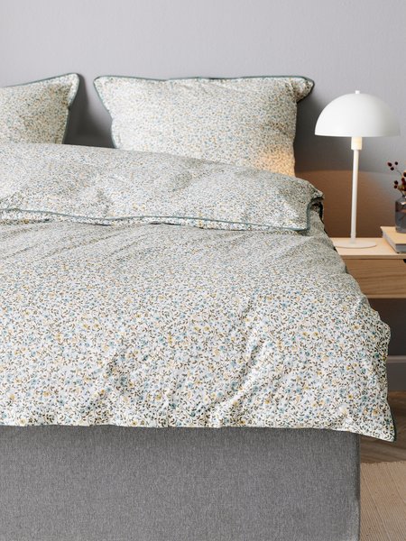 Percale duvet cover set EMILY Double blue