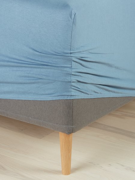 Hoeslaken JETTE jersey 90x200x35 blauw