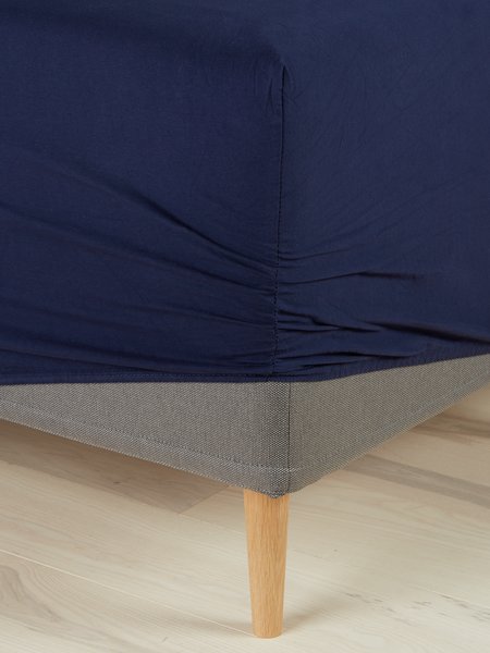 Lenzuolo con angoli Jersey JETTE 90x200x35 cm blu navy