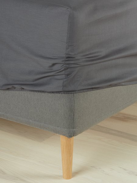 Drap-housse DAGNY 90x200x35 gris