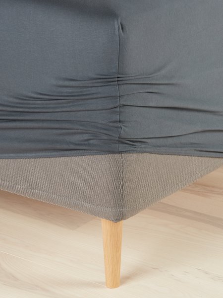 Lenzuolo con angoli Jersey JETTE 90×200×35 cm grigio