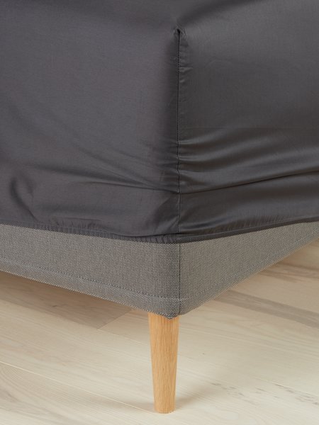 Sateen Fitted sheet TINE King grey