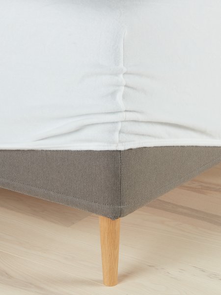 Drap-housse en molleton METTE 90x200x30 blanc