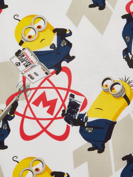 Bettwäsche MINIONS 140x200 weiß