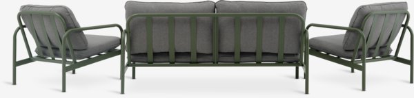 Set lounge TEGLUM 4 posti verde oliva