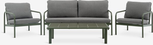 Set lounge TEGLUM 4 posti verde oliva