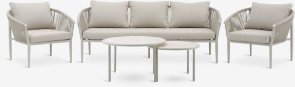 Lounge-Set KIRKENES 5Pers. beige