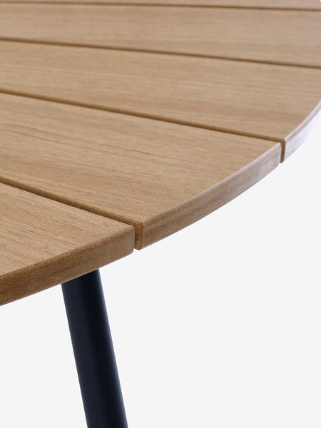 RANGSTRUP Ø130 table naturel/noir + 4 BREDSTEN chaises noir