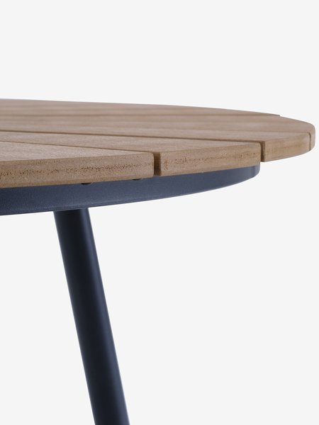 Tuintafel RANGSTRUP Ø130 naturel/zwart