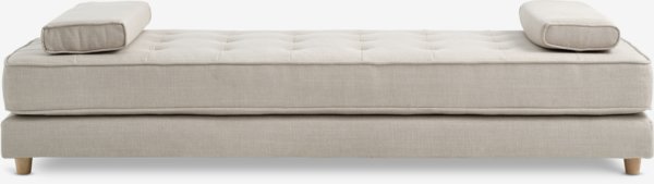 Daybed VARMARK 192x78 beige fabric/oak colour