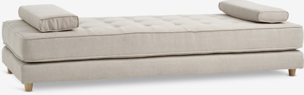 Daybed VARMARK 192x78 beige fabric/oak colour