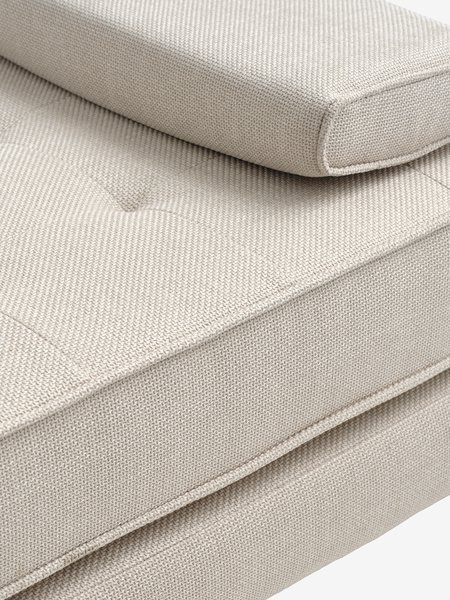 Daybed VARMARK 190x76 w/cushion beige fabric/oak colour