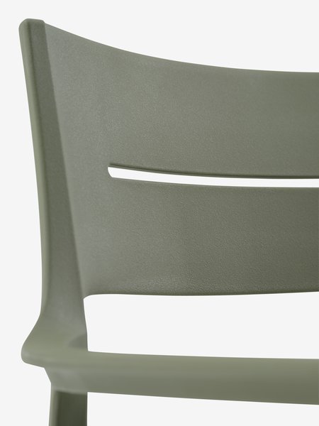 LANGET Tavolo L207 cm nero + 4 INGSTRUP Sedie verde