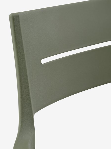 LANGET Tavolo L207 cm nero + 4 INGSTRUP Sedie verde