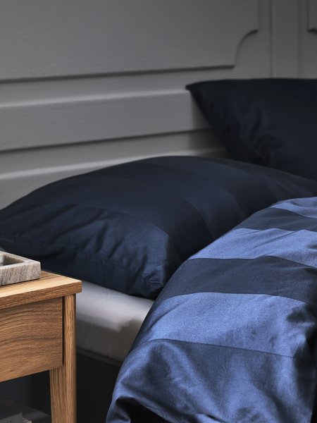 Sengetøj BARBO satin 140x220 mørkeblå