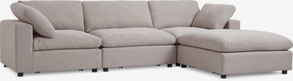 Modular sofa LUNDBY chaise longue sand fabric