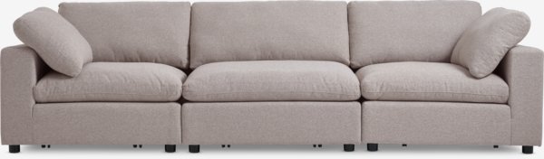 Modular sofa LUNDBY 3 seater sand fabric