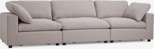 Modular sofa LUNDBY 3 seater sand fabric