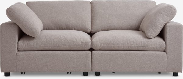 Canapé modulable LYBY 2 personnes tissu sable