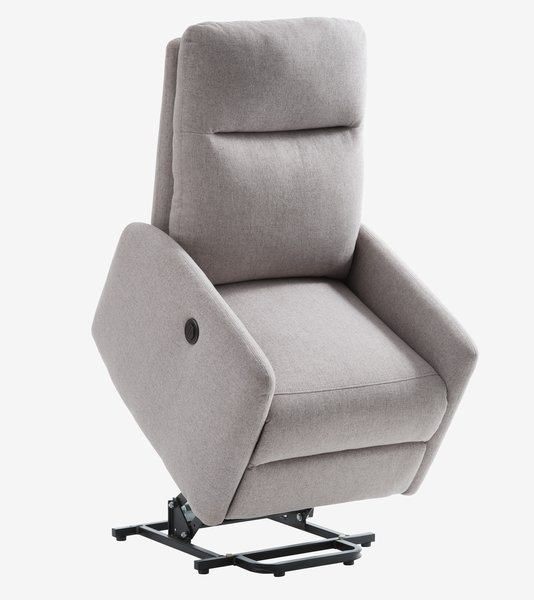 Lift recliner VONSILD lift function electric light grey